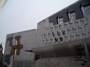 The controversial Edinburgh Parliament building